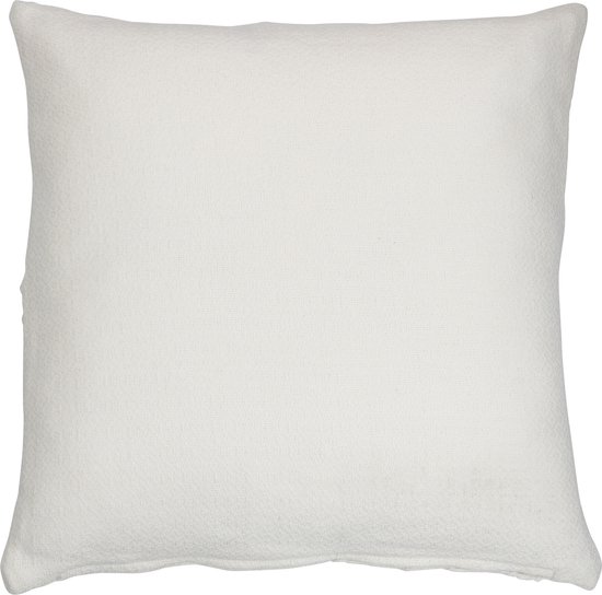 J-Line coussin Feuilles Fines Carré - polyester - blanc