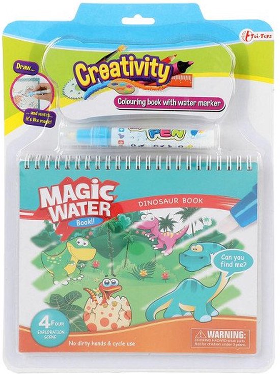 Creativity Kleuren met Water Dino met Stift