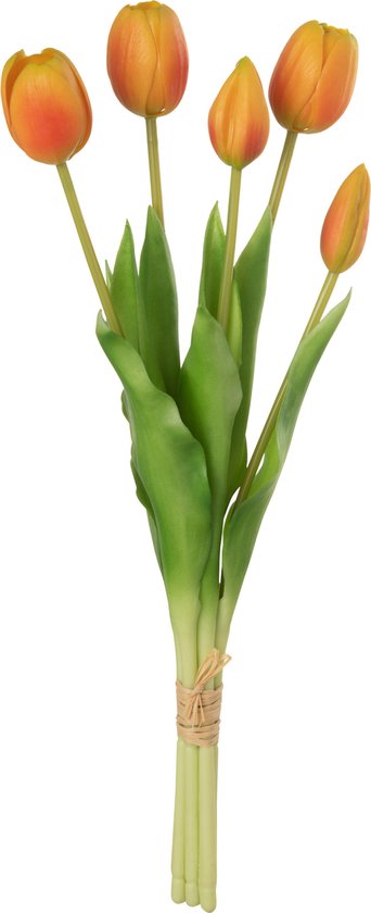 J-Line Bouquet Tulipes 5Pieces Pu Orange Medium