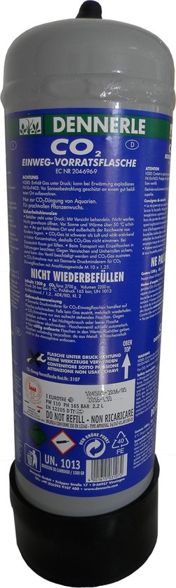 Dennerle Co2 Wegwerpfles 1200 G