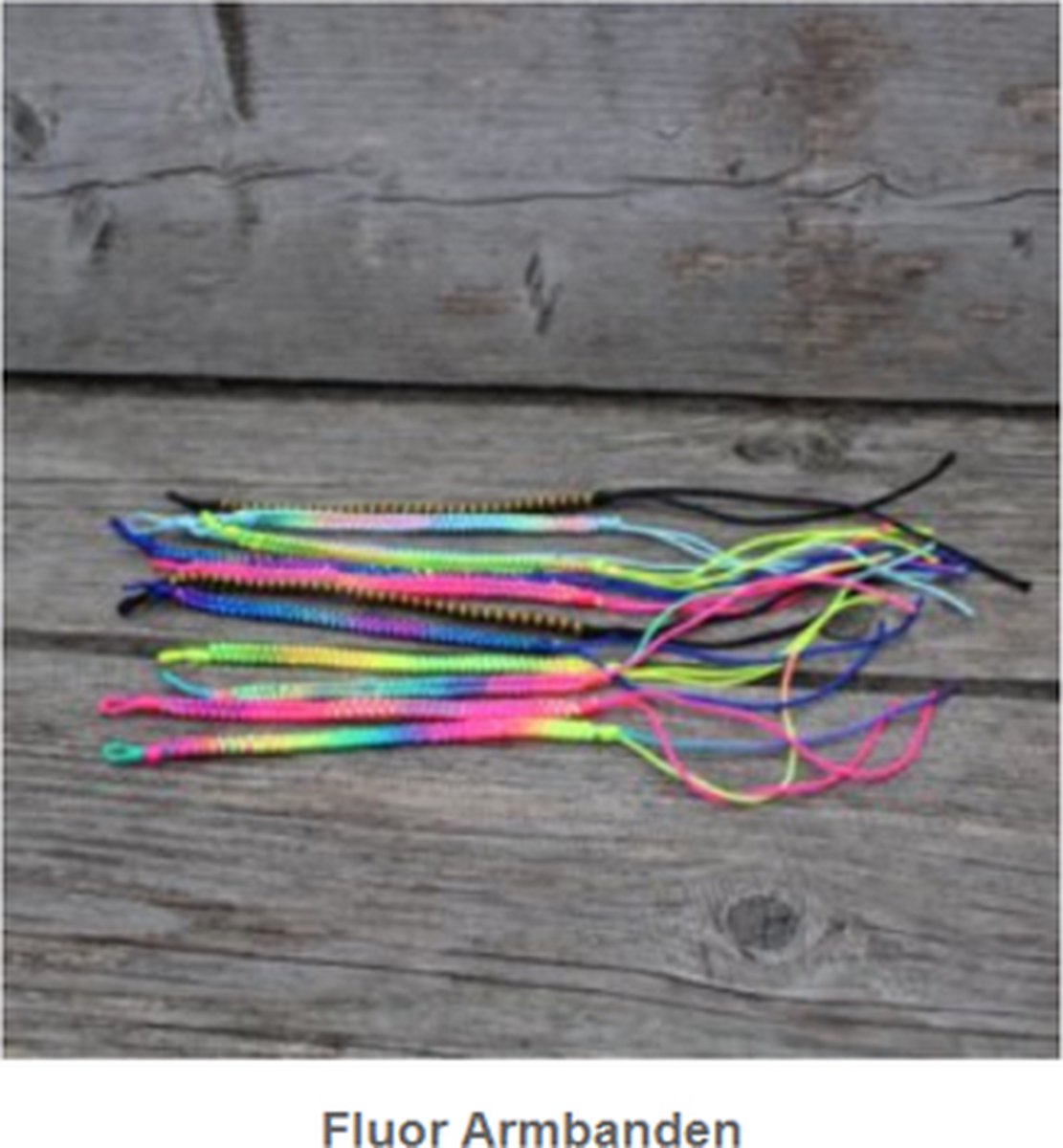 Festival Armbandjes - Fluor - Rainbow - Regenboog