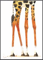 No Filter kinderkamer poster - Giraf poten - Babykamer decoratie - 21x30 cm - A4 formaat - 1 stuks
