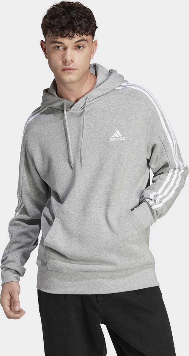 Adidas Hoodie Ess FT 3S Heren Grijs