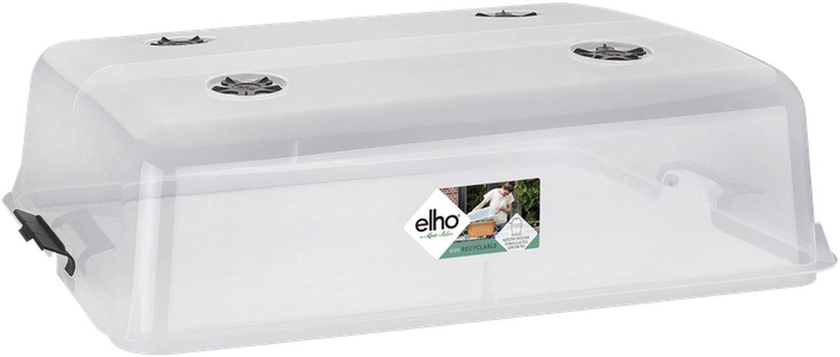 Bol.com Elho Green Basics Kweekhuis Xxl 75 - Accessoires voor Buitenkweken En Oogstenaccessoires - Ø 74.8 x H 22.3 cm - Transparant aanbieding