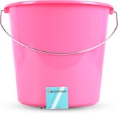 Roze Plastic Emmer 10 Liter - Handige met Handgreep - 28cm x 28cm x 25cm - Perfect voor Schoonmaken, Klussen & Tuinieren!