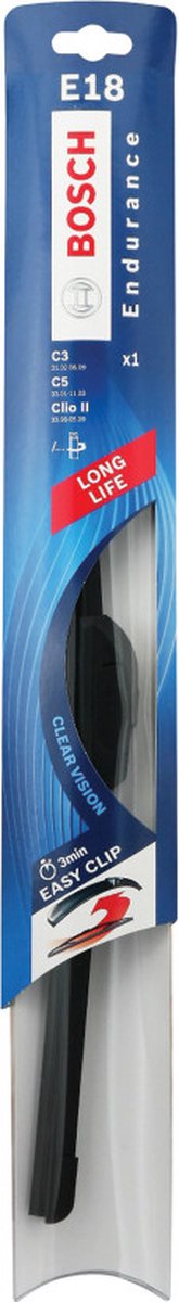 Bosch Ruitenwisserblad Retrofit E18 450 Mm Rubber Zwart