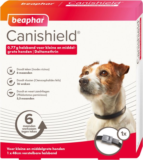 Beaphar Canishield Anti Vlooien en Tekenband Hond S - M - 48 cm