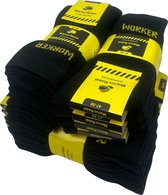 Marco rossi - Werksokken - Worksocks - Heren sokken - Dames sokken - Zwart - Anti-slip - 20 Paar - Maat 39-42
