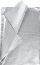 Tissuepapier - Zijdepapier - Crepepapier - Vloeipapier - Zilverkleurig - Verpakken - Decoreren - Knutselen - 50x70 cm - 14 gram - 25 vellen