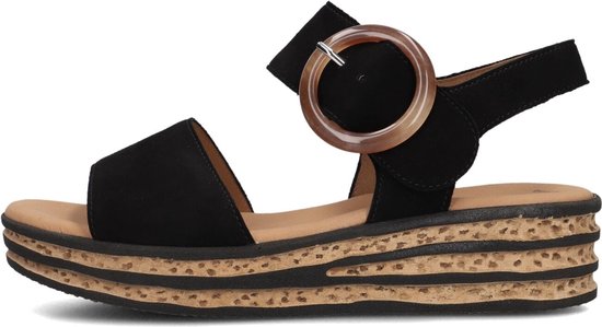 Gabor 550.2 Sandalen - Met Sleehak - Dames - Zwart - Maat 38