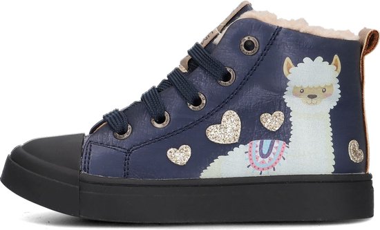 Shoesme Sh23w020 Hoge sneakers - Leren Sneaker - Meisjes - Blauw - Maat 32