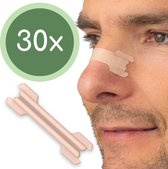 Dorby Pansements nasaux anti Snurk - 30 pièces Pansements anti Snurk - Bandes nasales 66 mm Convient à tous les nez - Solides mais faciles à enlever