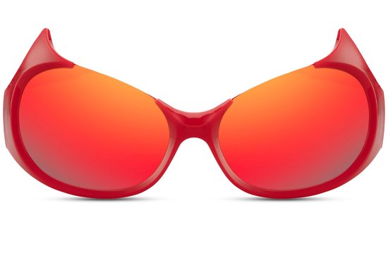 Rode duivel bril - duivel zonnebril - Mybuckethat - rode zonnebril - rave bril - rode bril
