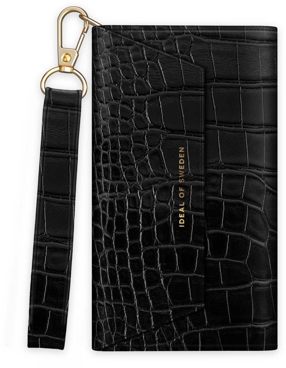 Ideal of Sweden Cassette Clutch iPhone 12 Pro Max Black Croco