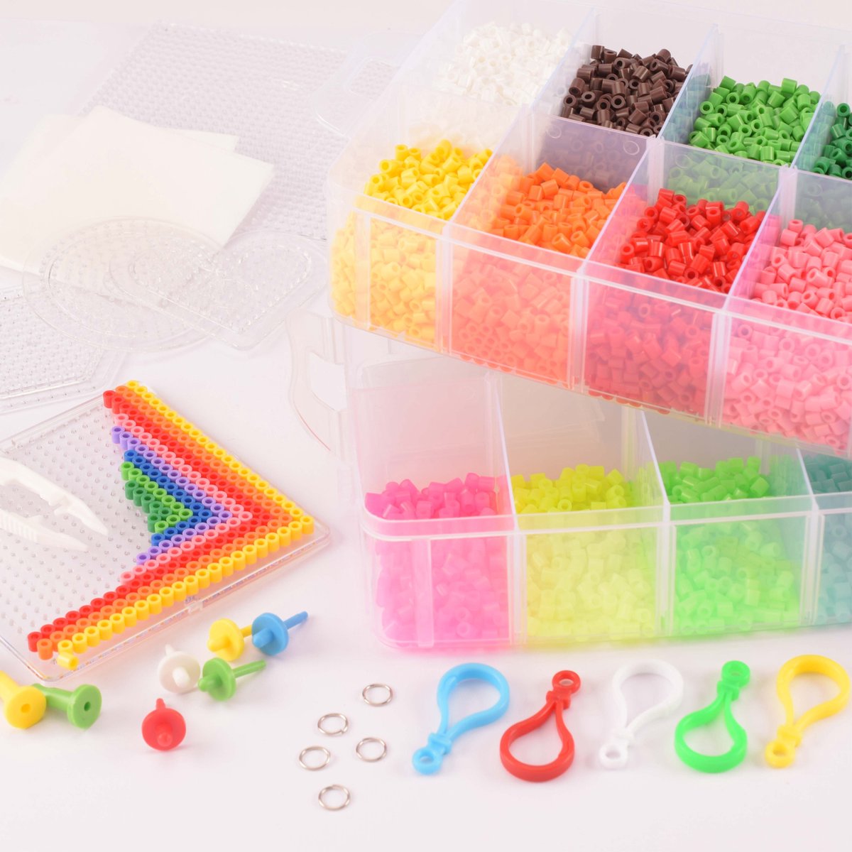 Vaessen Creative Strijkkralen Set - Assortiment - 10.000 stuks - Incl. Accessoires — afbeelding 8