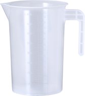 Keuken maatbeker/mengbeker - kunststof - transparant - 4000 ml - schenktuit - hengsel