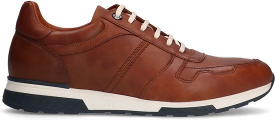 Van Lier - Heren - Cognac leren sneakers - Maat 44