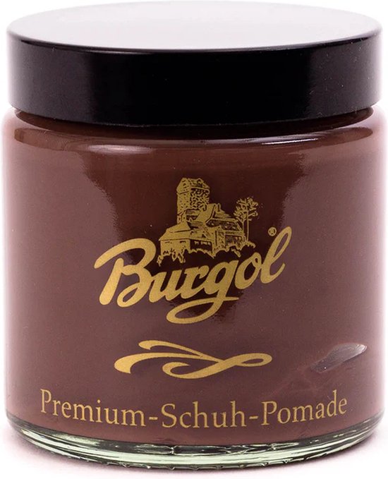Burgol Shoe Pomade - Kleuropfrissende en verzorgende schoencrème - 100ml - (022) Middenbruin