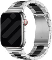 Bracelet en acier Strap-it® Apple Watch - argent / noir - Dimensions: 42 mm & 44 mm