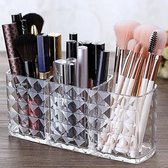 SHOP YOLO-make up organizer transparant-3 sleuven doorzichtige acryl cosmetische make-up organiseerder voor make-up borstel-eyeliners en lippenstift