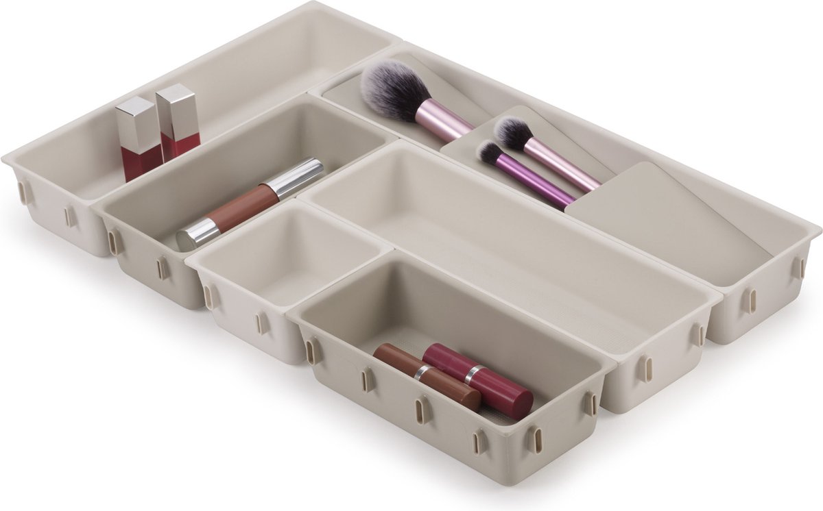 Joseph Joseph - Viva Lade Organizer voor Make-up Set van 7 Stuks - Polypropyleen - Crème