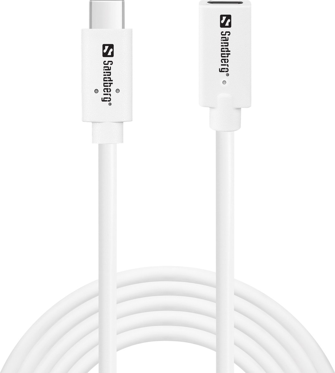 Sandberg - 136-55 - USB-kabel - USB 3.2 Gen 2 (3.1 Gen 2) - 2 m - USB C - Wit