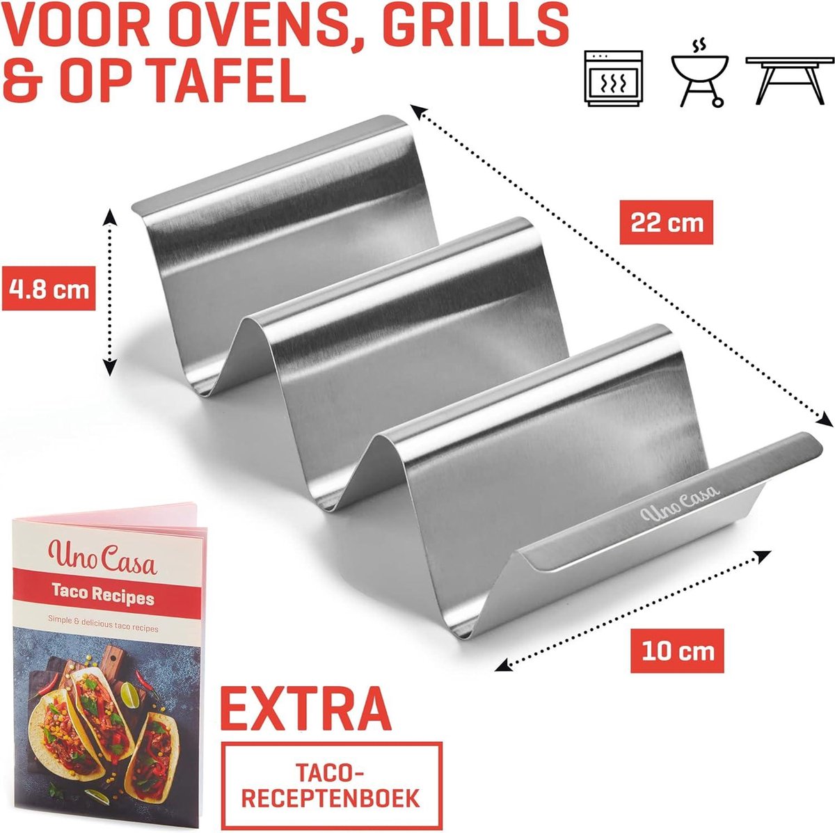 Lot De 6 Supports à Tacos En Acier Inoxydable Allant Au Four ... - Alibaba