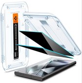 Spigen Verre de confidentialité adapté pour Samsung Galaxy S24 Ultra - EZ Fit GLAS.tR - Protecteur d'écran en Tempered Glass 9H - Compatible avec les coques - Installation facile - Paquet de 2