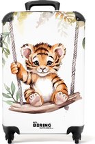 NoBoringSuitcases.com® - Baby koffer tijger - Trolley koffertje jungle - 55x35x25