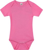 Basic rompertje roze voor babys - katoen - 240 grams - basic roze baby rompers / kleding 92