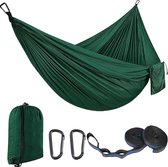 Outdoor Camping hangmat, dubbele hangmat 300 x 200 cm, ultralichte reishangmat met een capaciteit tot 300 kg, hangmat van 210T parachutenylon, voor tuin (SLL3M)