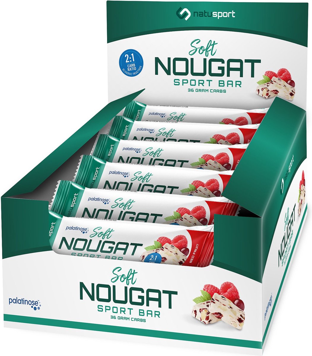 Goedkoopste Natusport Soft Nougat Sport Bar Red Fruit