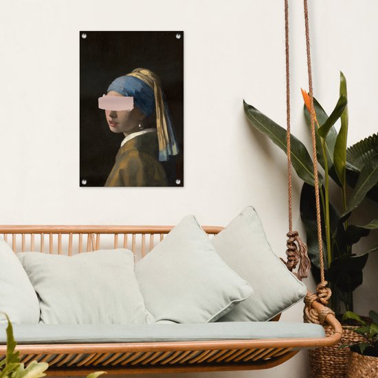 Décoré du vieux maître Johannes Vermeer au trait de peinture 40x60 cm