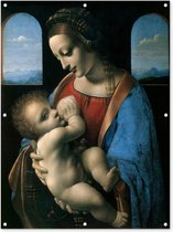 Tuinposter - Tuindoek - Tuinposters buiten - The virgin Mary - Leonardo da Vinci - 90x120 cm - Tuin