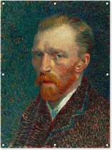 Tuinposter - Tuindoek - Tuinposters buiten - Zelfportret - Vincent van Gogh - 90x120 cm - Tuin