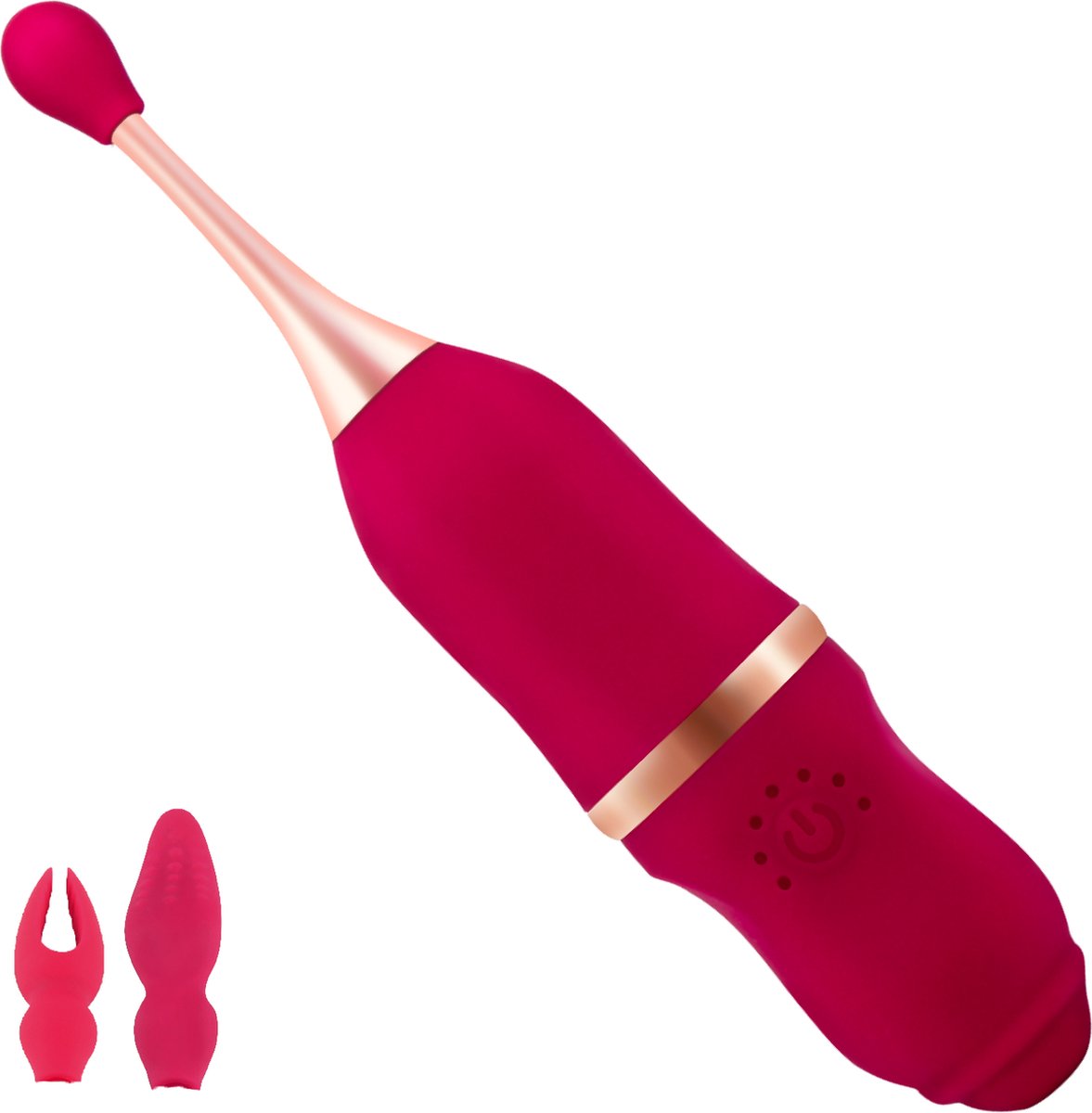 Goedkoopste Cupitoys® Pinpoint clitoris vibrator - 19,8cm - Rood - 7 standen - Vibrators voor vrouwen en mannen - Sex toys voor vrouwen en mannen