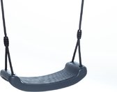 DICE - kunststof schommelzitje - antraciet - zwart touw
