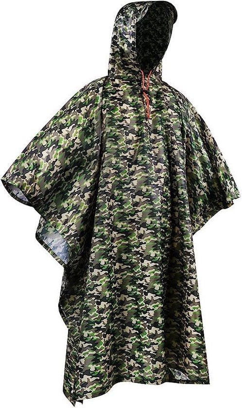 Waterdichte regenponcho, lichtgewicht regenhoes, regencape, 3 in 1 herbruikbare regenjas voor fietsen, wandelen, kamperen, vissen - heren en dames