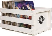 AC1004A-WH Record Storage Krat Houdt tot 75 Albums Wit met Gratis Verzending Wooden crates