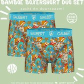 GAUBERT 2 Pièces Premium Hommes Bamboe Boxer GBSET-78 Taille L
