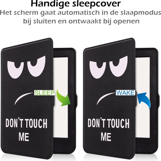 Hoesje Geschikt voor Kobo Nia Hoes Book Case - Hoes Geschikt voor Kobo Nia Hoesje Book Cover Met Screenprotector - Don't Touch Me van Hoesje  — afbeelding 3