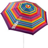 Parasol diameter 200 cm witte buis 28/32 mm polyester uv50 glasvezel - AKTIVE 62218 umbrella