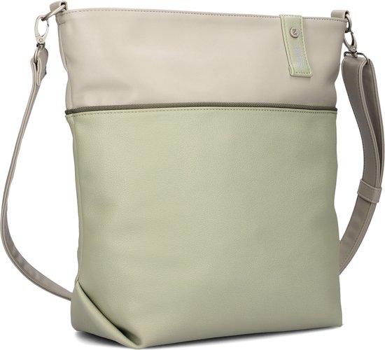 ZWEI® J12 JANA - sac à bandoulière classique - bandoulière supplémentaire - portefeuille supplémentaire - Jade