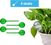 DIVERZA Waterdruppelaar voor planten 4 stuks – Groen – Kamerplanten – Buitenplanten - Waterbol – Automatisch Watergeefsysteem – Druppelsysteem – 250 ML