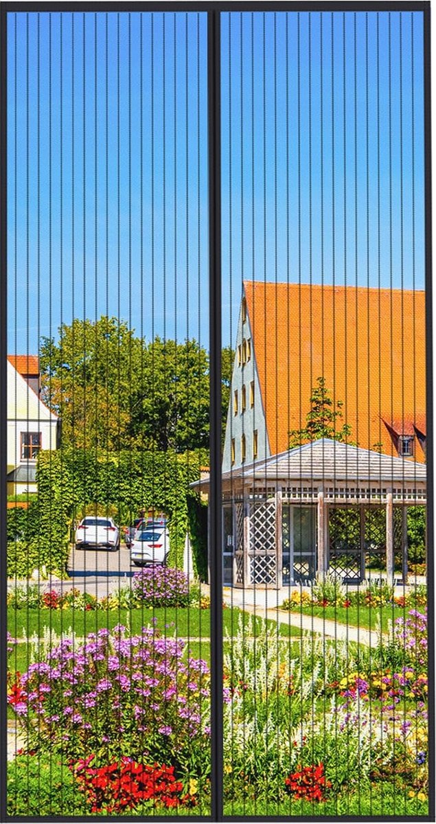 Magnetisch vliegengaas voor deur, 100 x 220 cm, insectenbescherming, balkondeur, vliegengordijn, 10 x sterker dan normaal vliegengaas, zonder boren, gordijn voor balkondeur, woonkamer, schuifdeur, terrasdeur, deur