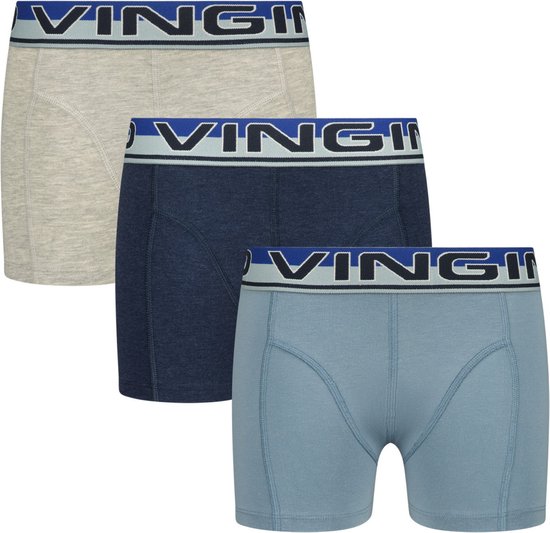 Vingino jongens ondergoed 3-pack boxers Melee Dark Blue