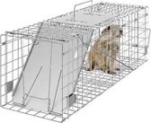 JK24 - Cage de capture - Piège à animaux - Cage de capture pour animaux - Piège de passage - Pliable - 61 x 20 x 20 cm - Fil épaissi de 1,9 mm - respectueux des animaux