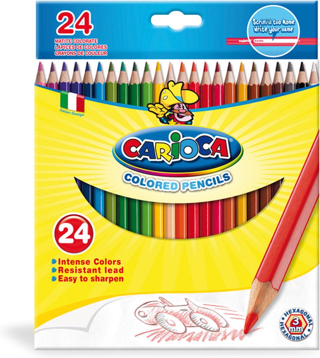 Carioca Hexagonal Multi 24 stuk(s) kleurpotlood
