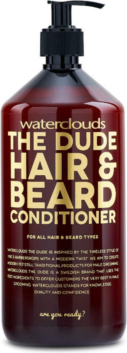 Waterclouds The Dude Hair & Beard Conditioner - 1000ml - Conditioner voor ieder haartype