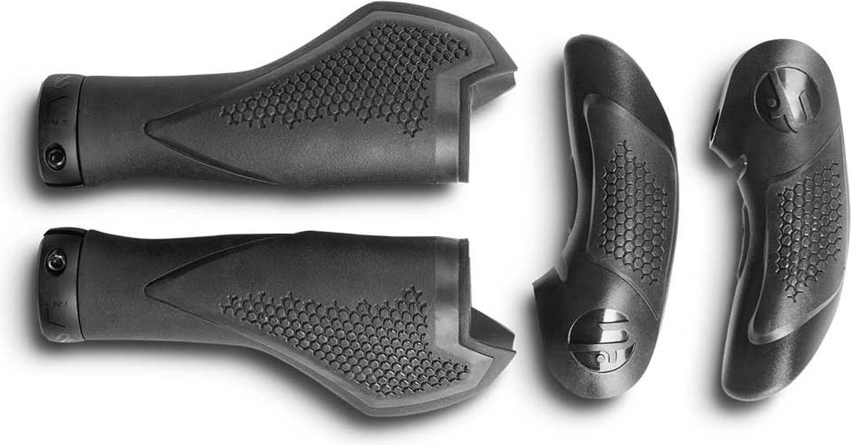 CUBE Natural Fit Comfort Bar Ends - Handvatten - Fietsonderdeel - Small - 105 mm - Schock X/Polypropyleen - Zwart